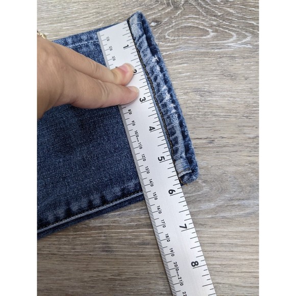 Vintage Silver Jeans Bib Overalls Womens Blue Denim Flare Bootcut Western XS L26 - Picture 7 of 7